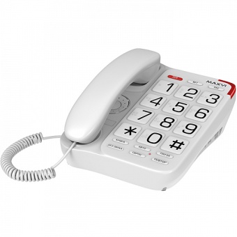 Телефон проводной MAXVI CB-01 белый